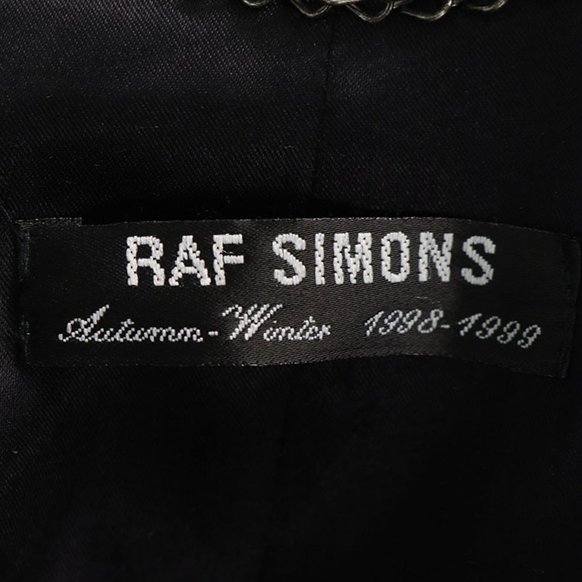RAF SIMONS 98AW Wool Coat Black Size 46