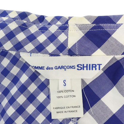 COMME des GARCONS SHIRT 2014 SS Blue White Long Sleeve Shirt Size S