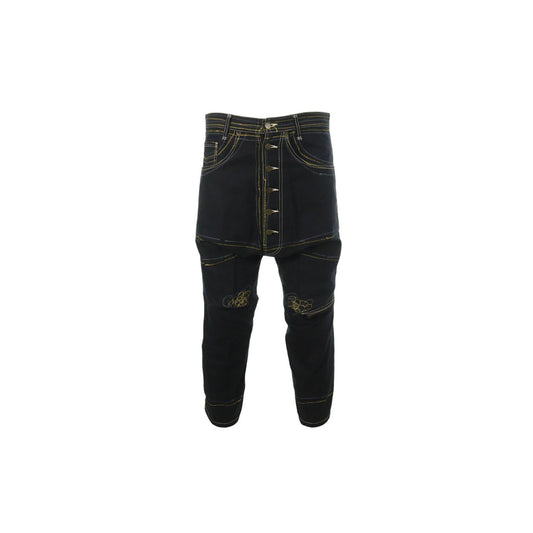 NEMETH Cotton Pants Black Yellow Size S