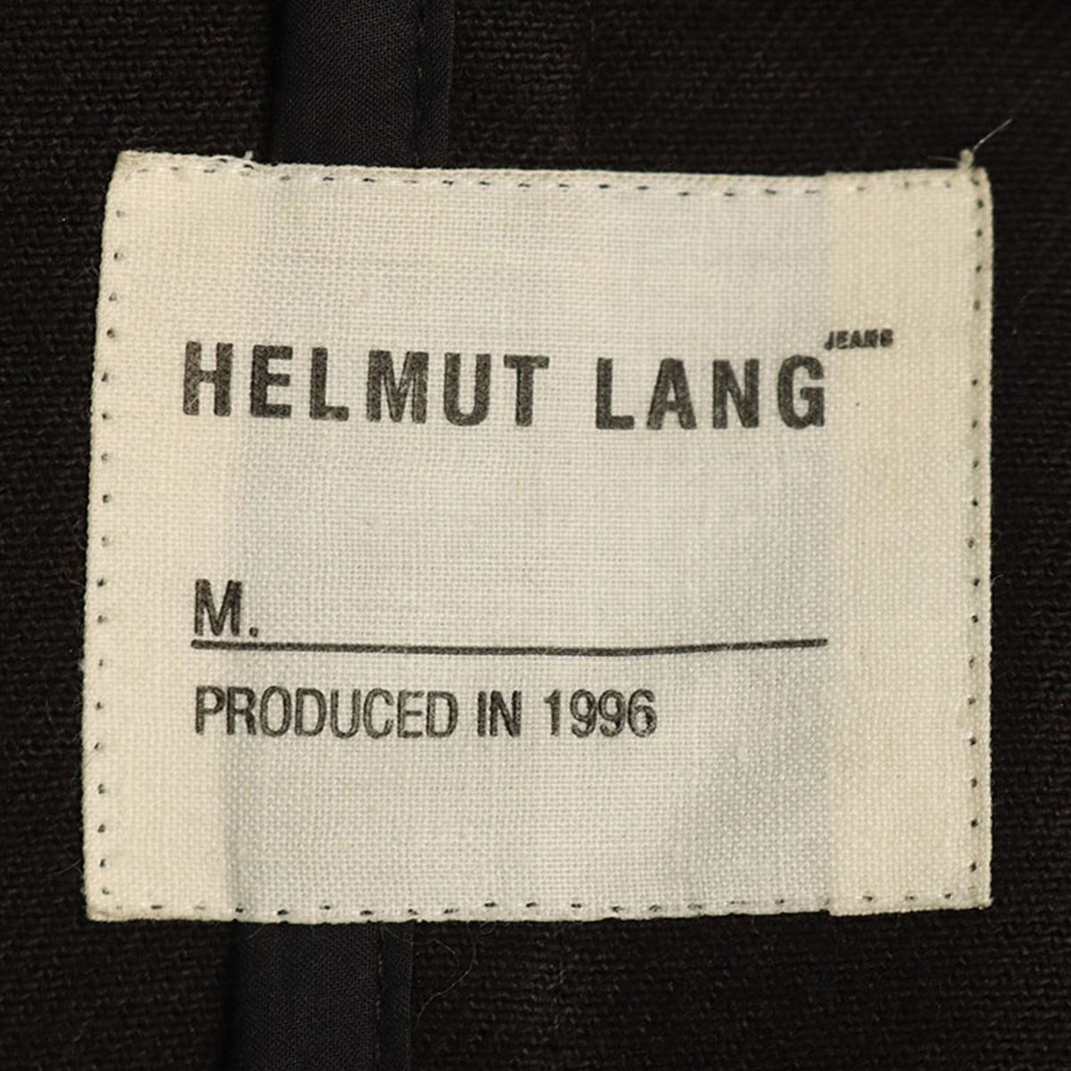 HELMUT LANG 1996 Black Cotton Jacket Size 40