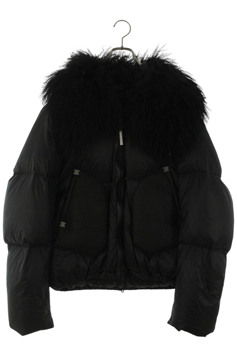 ISAACSELLAM MEPRISANT MIXTE Fur Hood Down Jacket Size UNIQUE