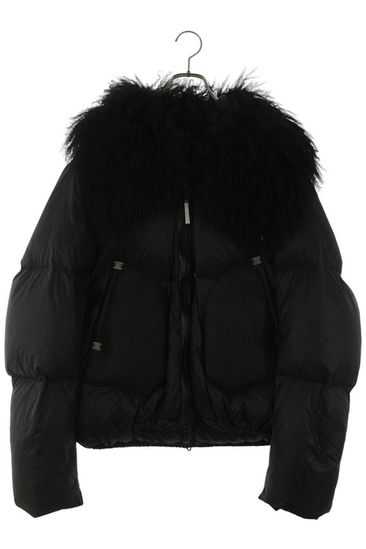 ISAACSELLAM MEPRISANT MIXTE Fur Hood Down Jacket Size UNIQUE