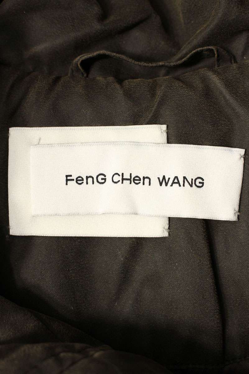 Feng Chen Wang Padded Windbreaker Blouson Dark Brown Size M