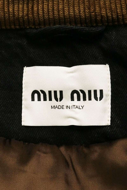 miumiu Logo Patch Corduroy Padded Blouson Multi Size XL