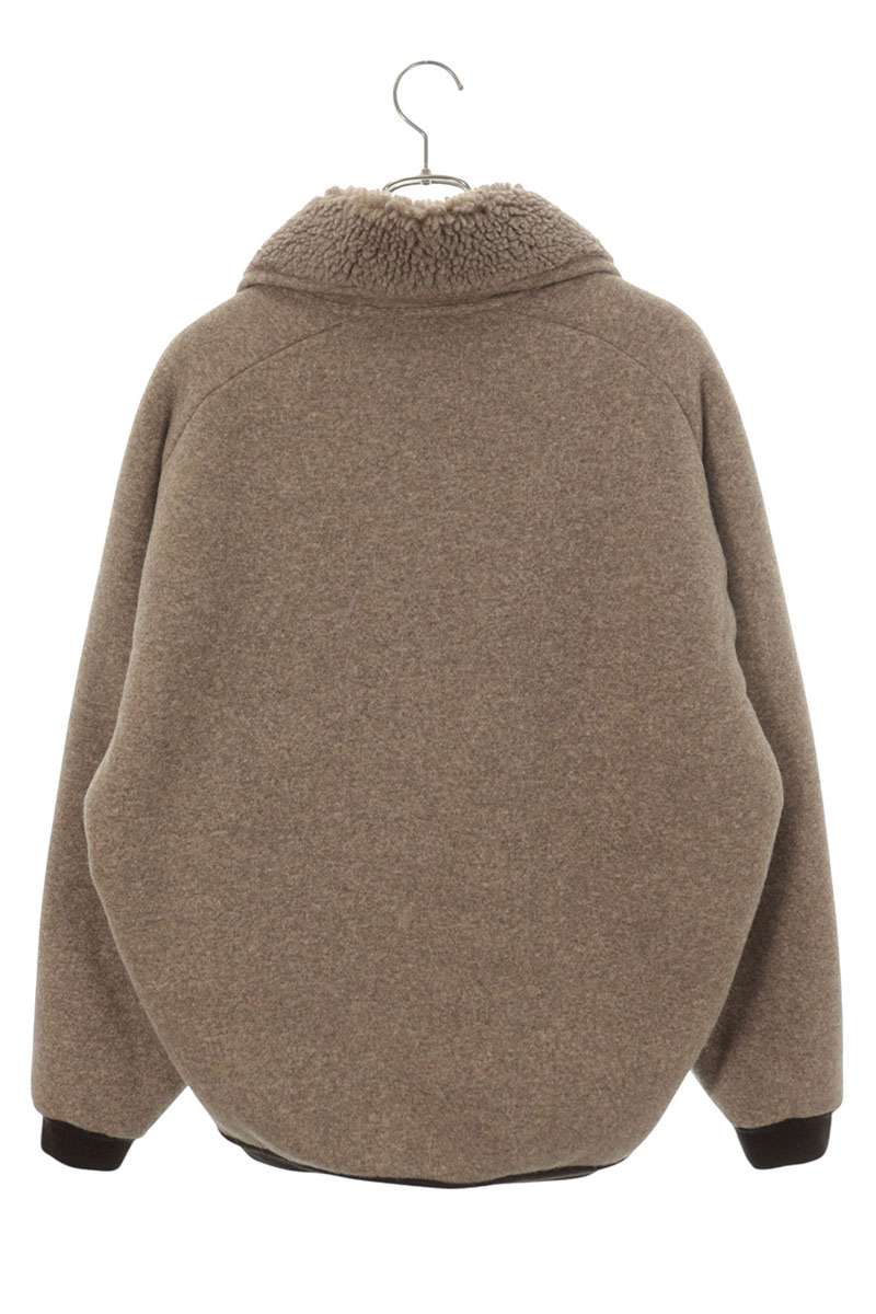 miumiu Cotton Fleece Zip Jacket Brown Size 40