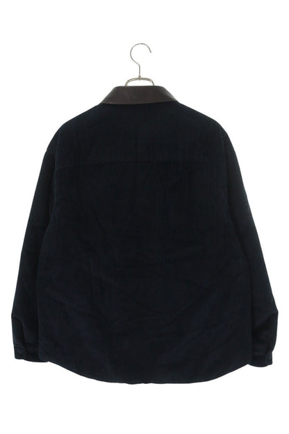 miumiu 25AW Leather Collar Corduroy Jacket Navy Size XL