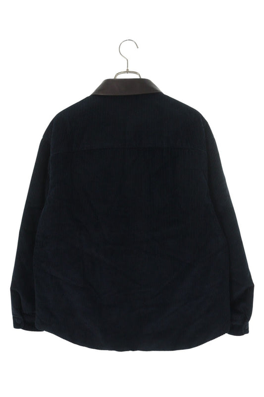 miumiu 25AW Leather Collar Corduroy Jacket Navy Size XL