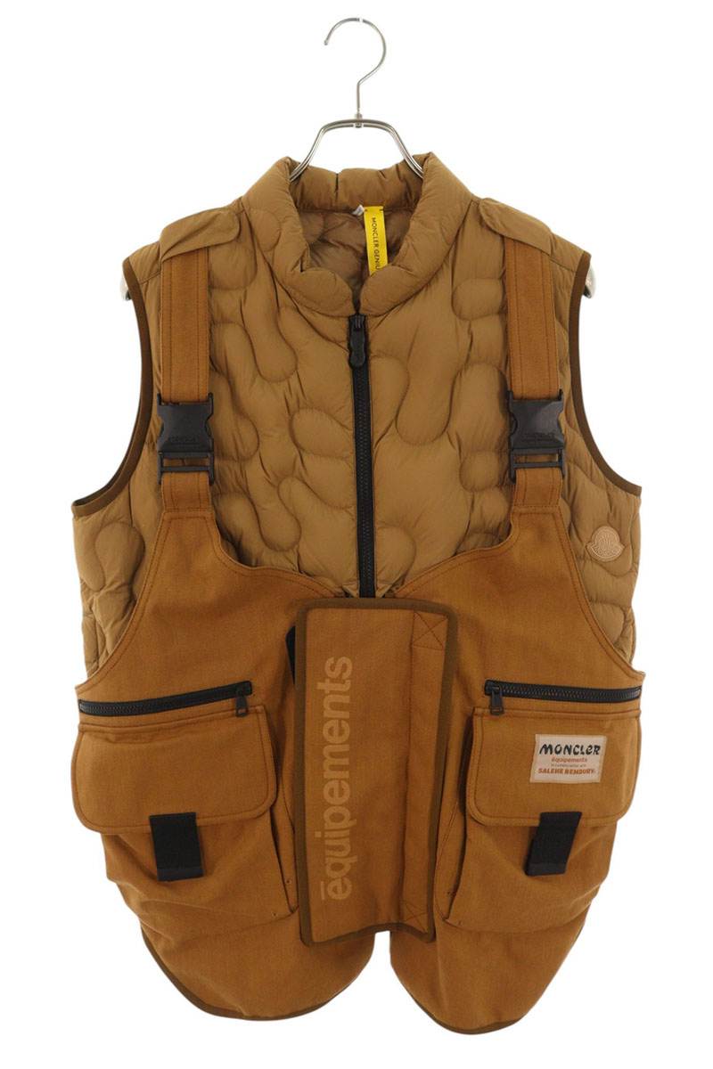 Moncler Genius Nylon 3-in-1 Down Vest Brown Size M