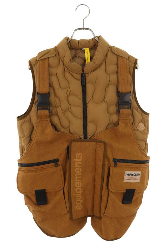 Moncler Genius Nylon 3-in-1 Down Vest Brown Size M