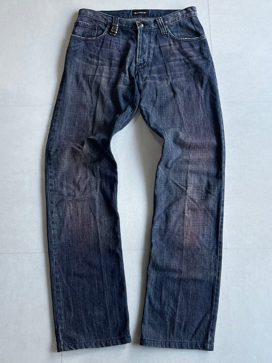 Emporio Armani Bleach Fade Blue Denim Jeans Size 30
