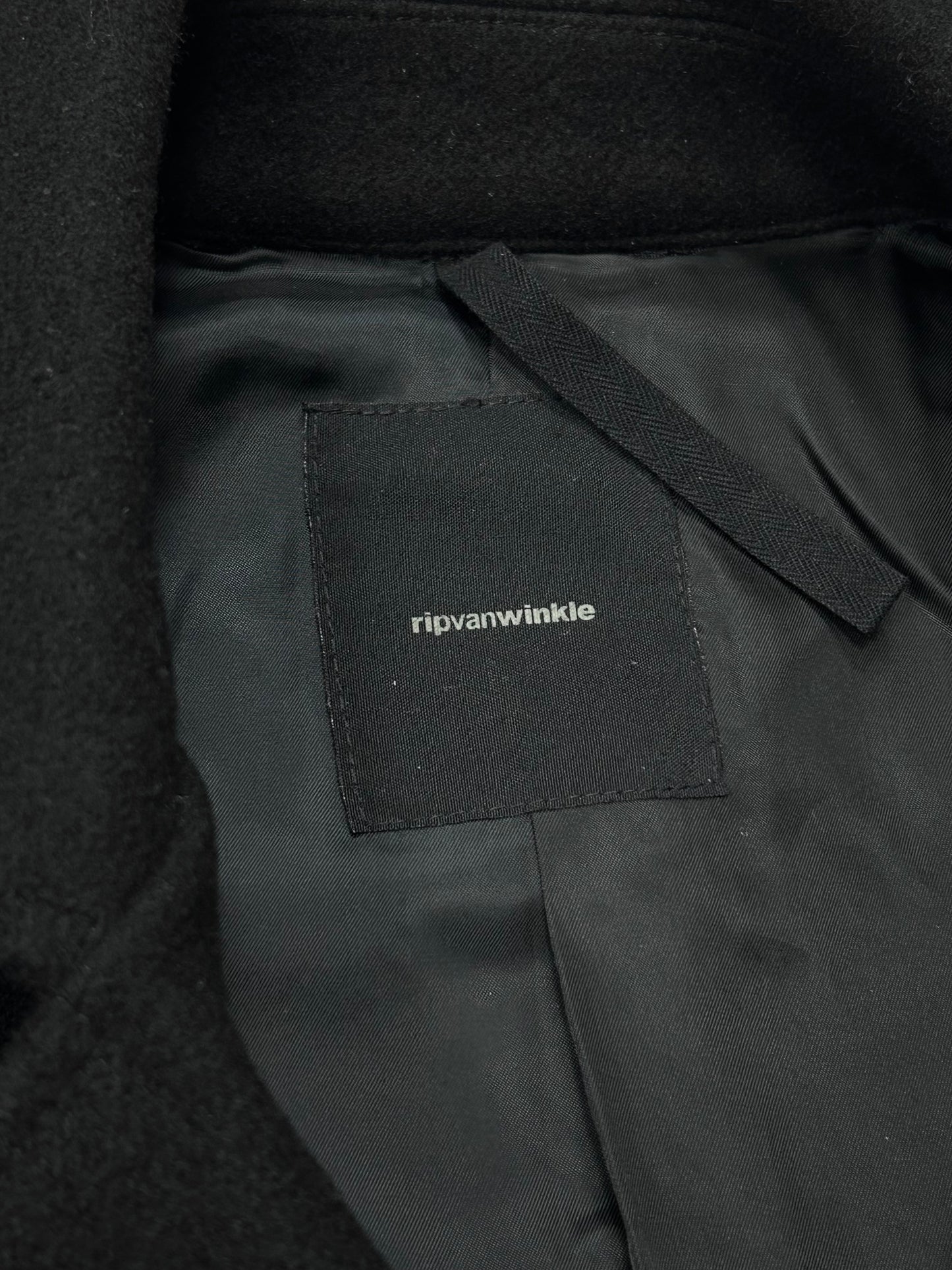 RIPVANWINKLE (FW15) Black Zip Pea Coat Size 3