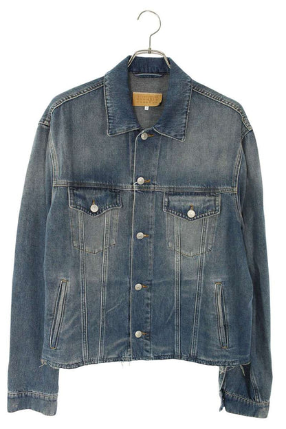 MM6 25SS Distressed Denim Jacket Blue Size 48