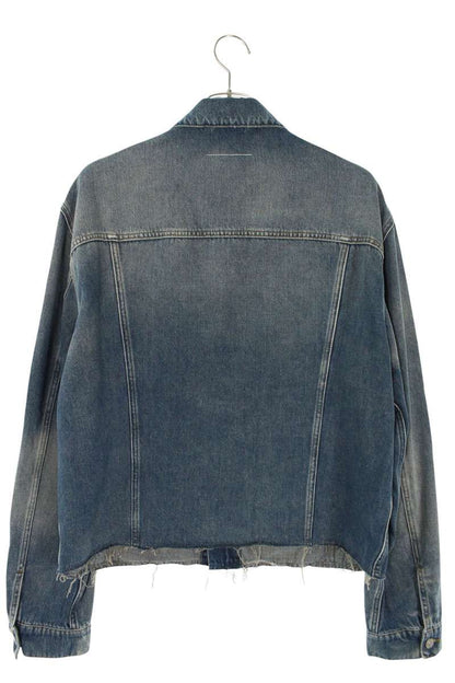 MM6 25SS Distressed Denim Jacket Blue Size 48