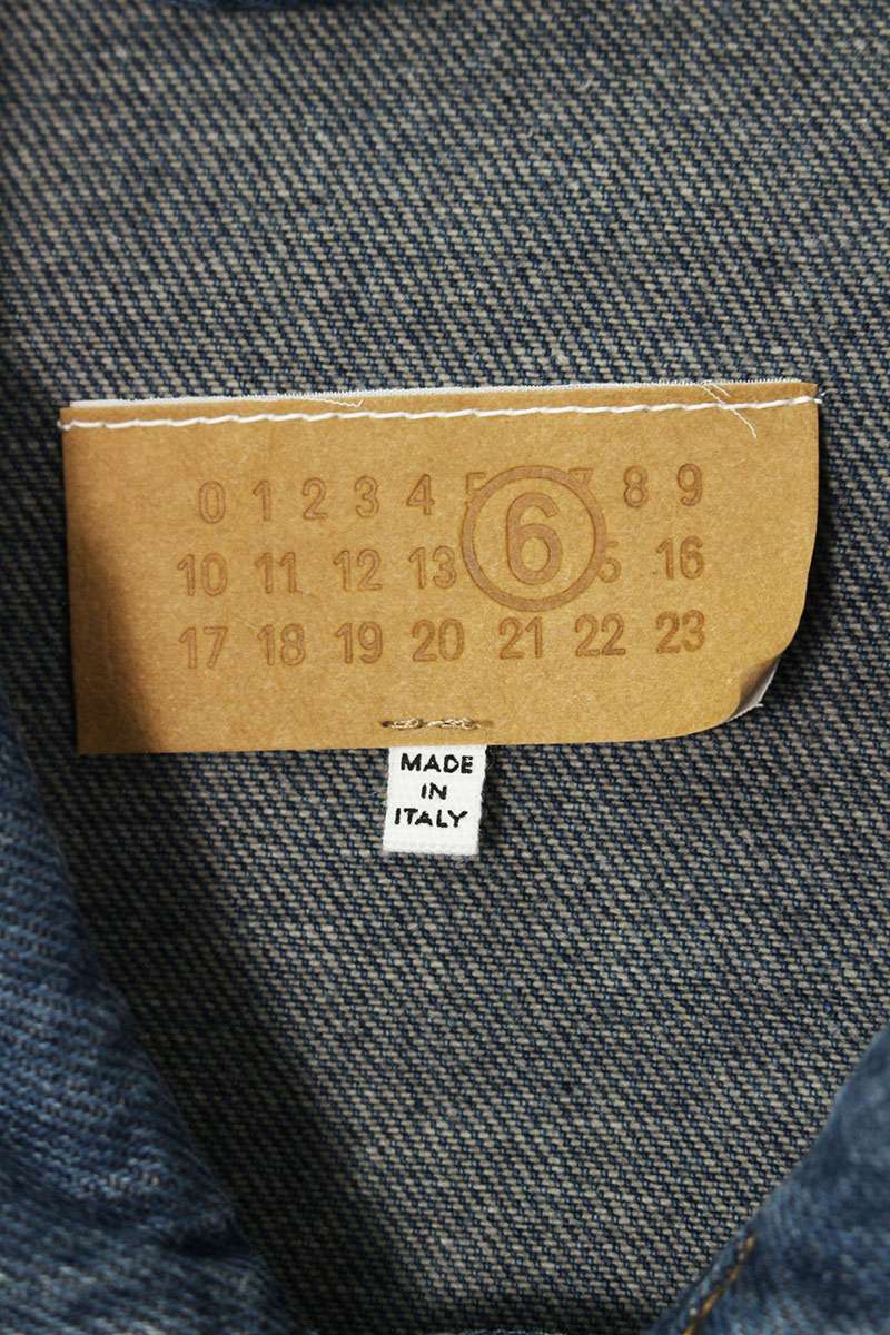 MM6 25SS Distressed Denim Jacket Blue Size 48