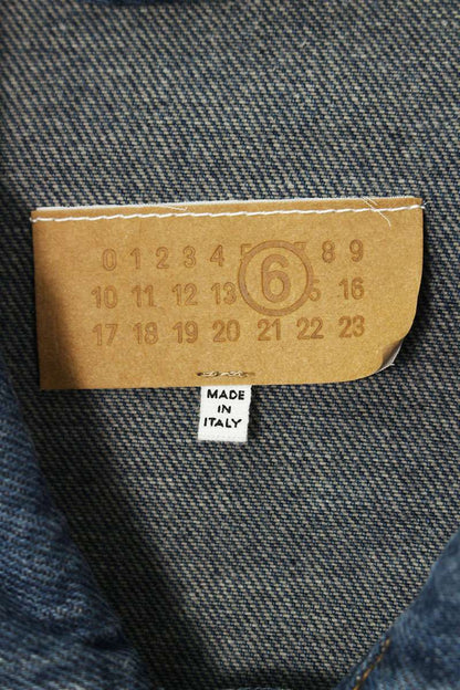 MM6 25SS Distressed Denim Jacket Blue Size 48