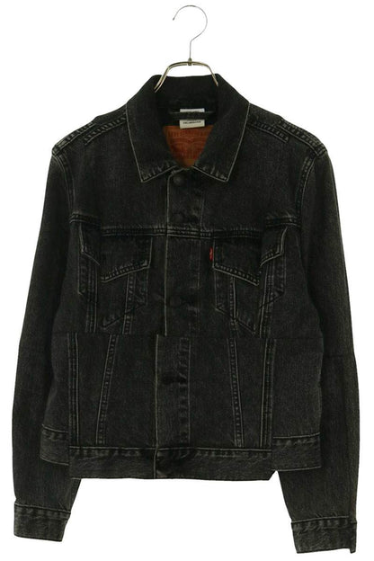LEVI'S x VETEMENTS Black Reconstructed Denim Jacket Size M