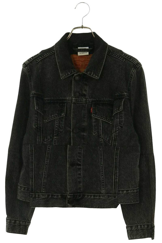 LEVI'S x VETEMENTS Black Reconstructed Denim Jacket Size M