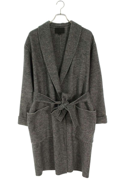 ALEXANDER WANG Wool Shawl Collar Coat Gray Size XS