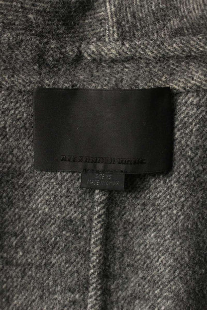 ALEXANDER WANG Wool Shawl Collar Coat Gray Size XS