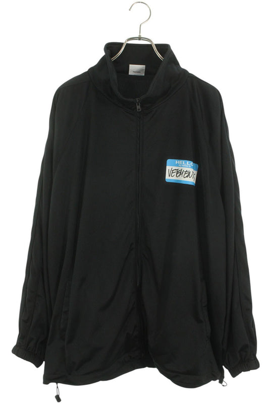 Vetements Logo Print Blouson Black Size M