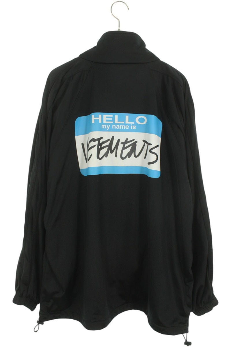 Vetements Logo Print Blouson Black Size M
