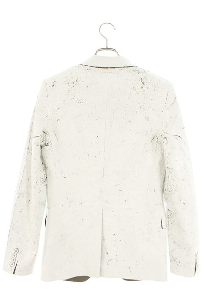 MM6 25SS Crack Paint Tailored Jacket White/Beige Size XS