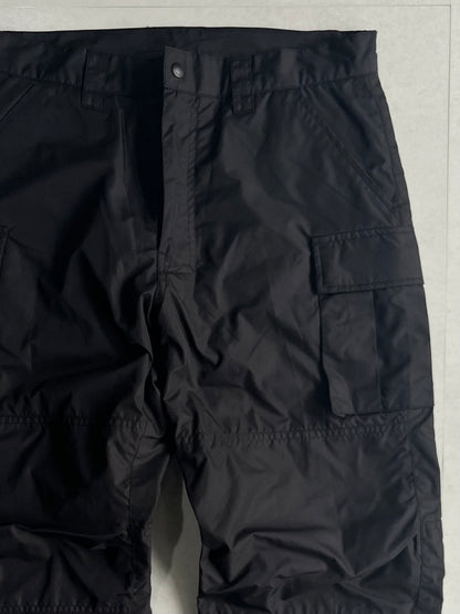 PPFM Black Nylon Cargo Pants