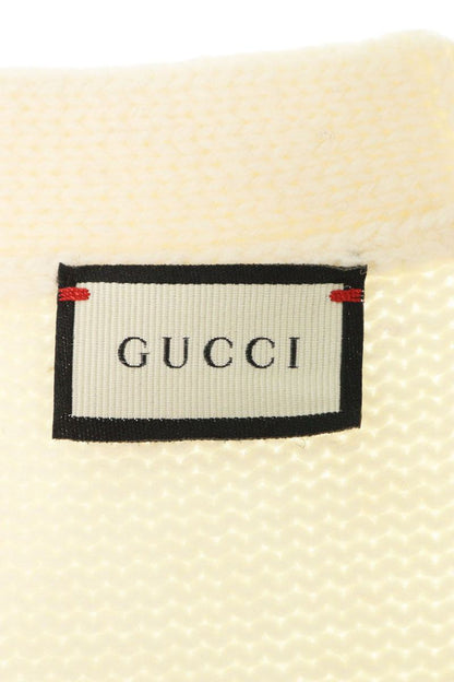 GUCCI Flying Pig Embroidered Cardigan White Size M