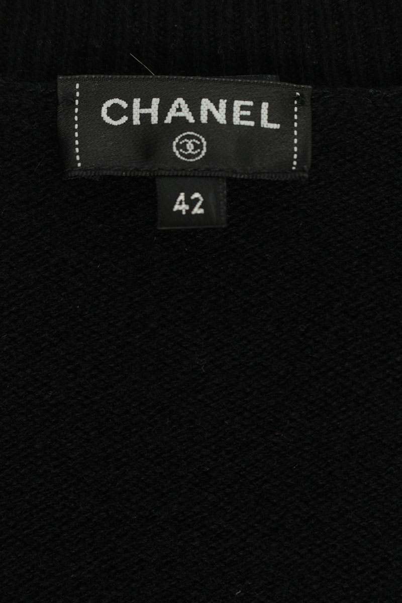 CHANEL Coco Mark Patch Cashmere Cardigan Size XS
