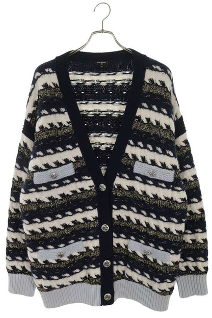 CHANEL Coco Mark Button Cashmere Blend Cardigan Size XS