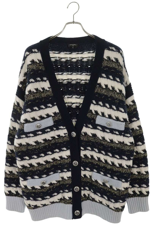 CHANEL Coco Mark Button Cashmere Blend Cardigan Size XS