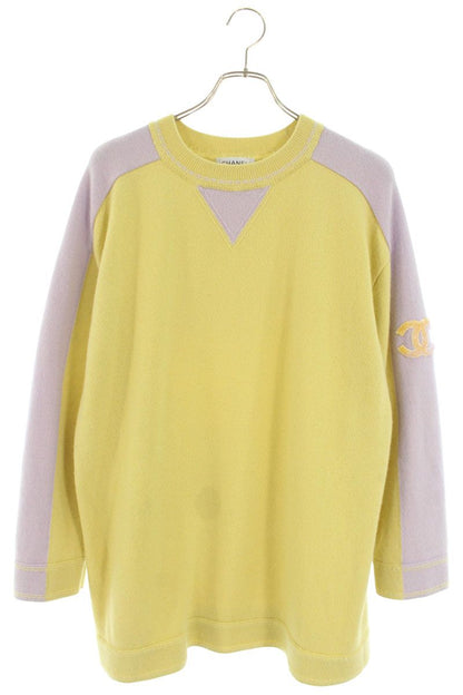 CHANEL Sequin Logo Cashmere Knit Size 38