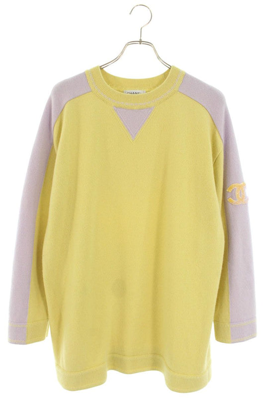 CHANEL Sequin Logo Cashmere Knit Size 38