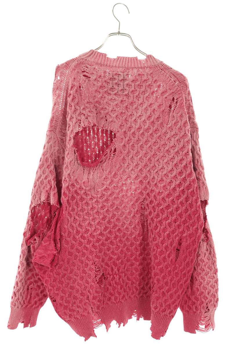 MIHARAYASUHIRO Damaged Sun-Faded Cotton Knit Pink Size FREE