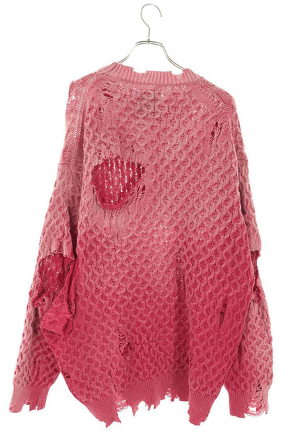 MIHARAYASUHIRO Damaged Sun-Faded Cotton Knit Pink Size FREE
