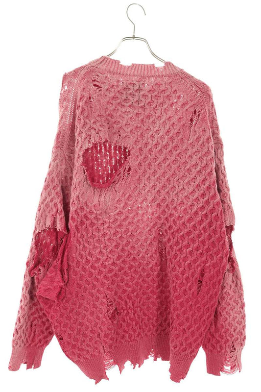 MIHARAYASUHIRO Damaged Sun-Faded Cotton Knit Pink Size FREE