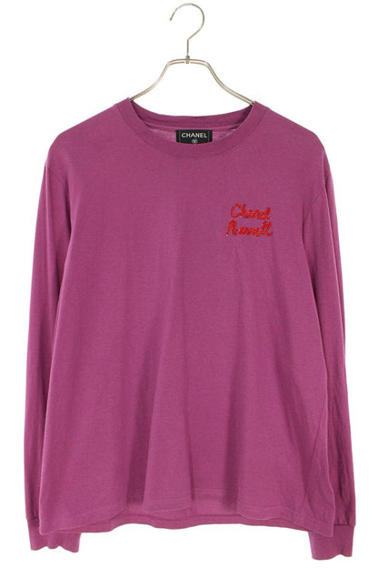 CHANEL Sequin Back Print Long Sleeve Top Size M