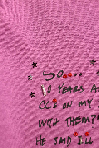 CHANEL Sequin Back Print Long Sleeve Top Size M