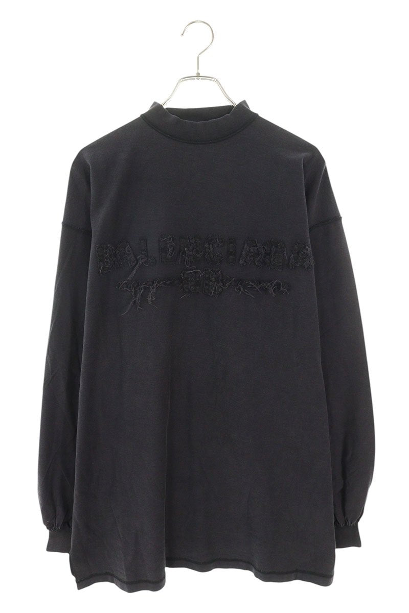 Balenciaga 25SS Vintage Logo Patch Long Sleeve T-Shirt Black Size 1