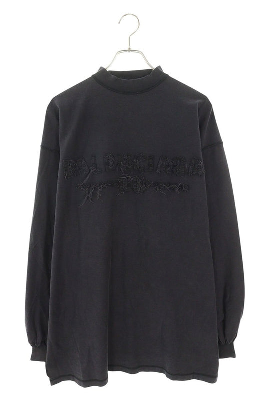 Balenciaga 25SS Vintage Logo Patch Long Sleeve T-Shirt Black Size 1