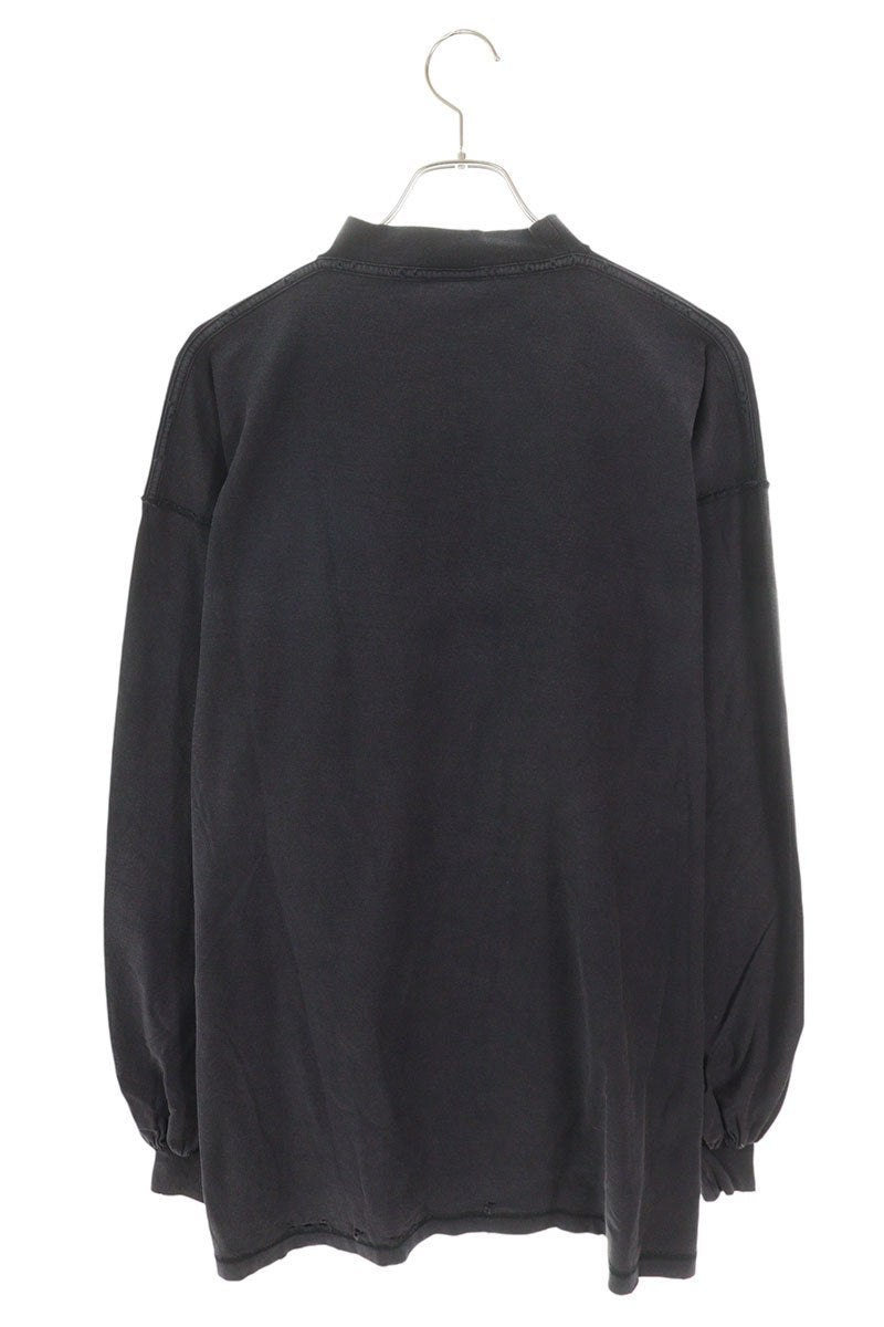 Balenciaga 25SS Vintage Logo Patch Long Sleeve T-Shirt Black Size 1