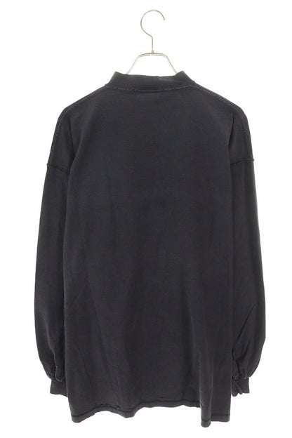Balenciaga 25SS Vintage Logo Patch Long Sleeve T-Shirt Black Size 1