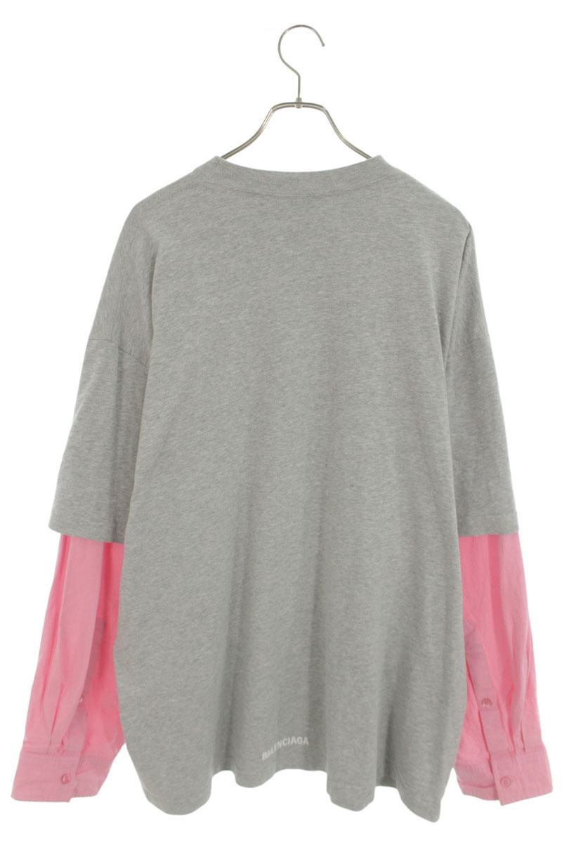 BALENCIAGA Layered Shirt Sleeve Long Sleeve Top Multi Size S