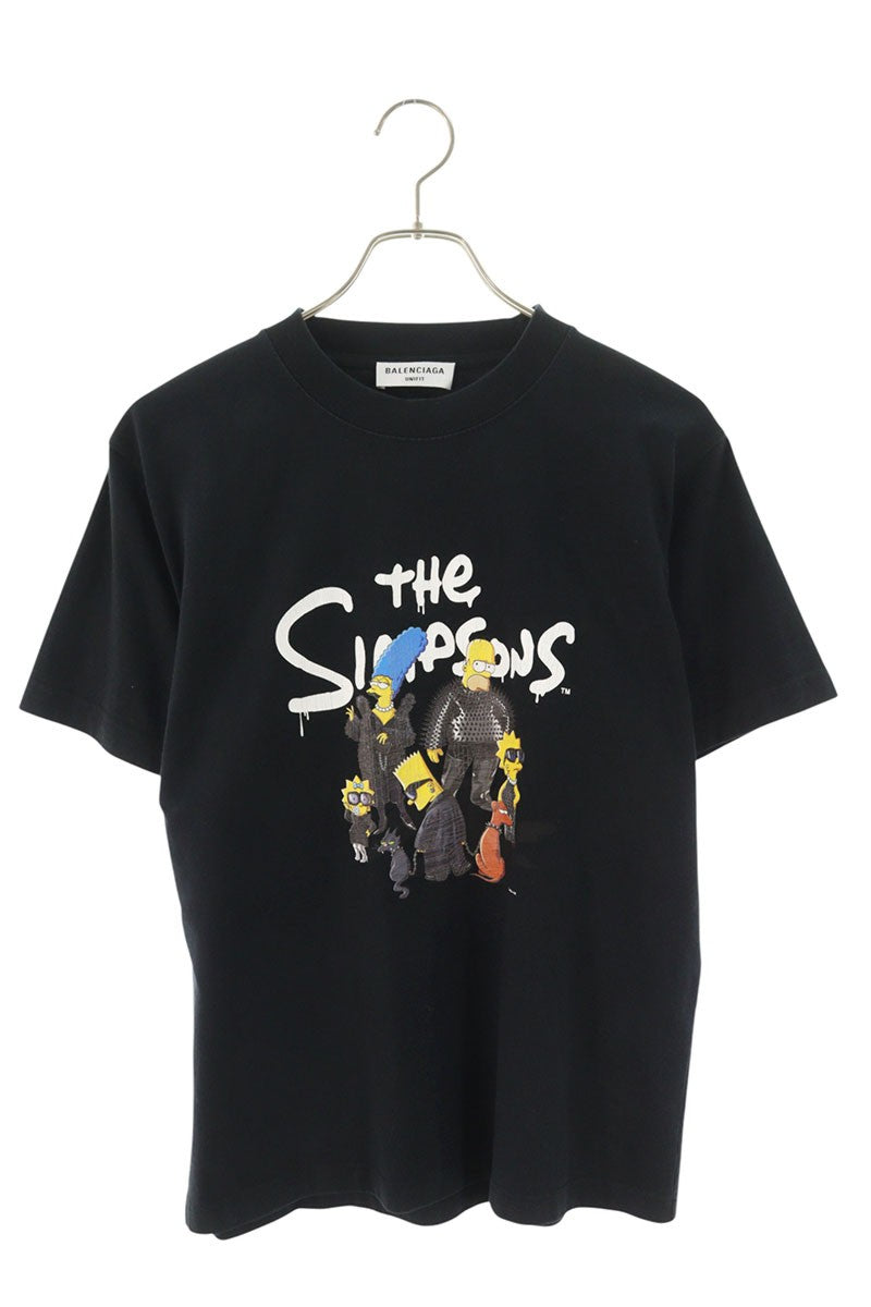 Balenciaga 22SS Vintage Print T-Shirt Black Size S