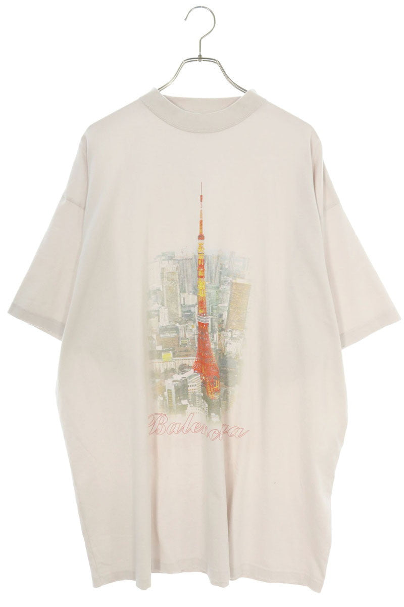 Balenciaga 24AW Vintage Print T-Shirt White Size 4