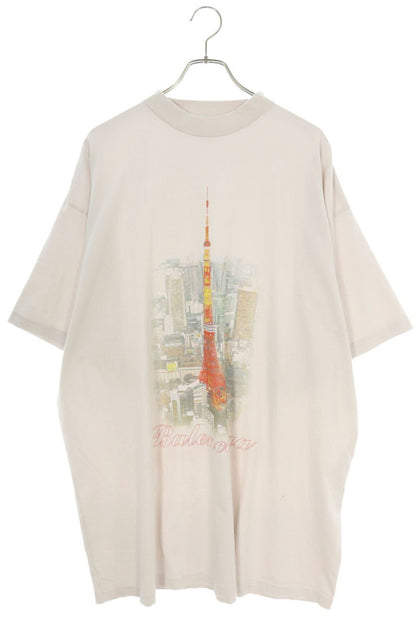 Balenciaga 24AW Vintage Print T-Shirt White Size 4