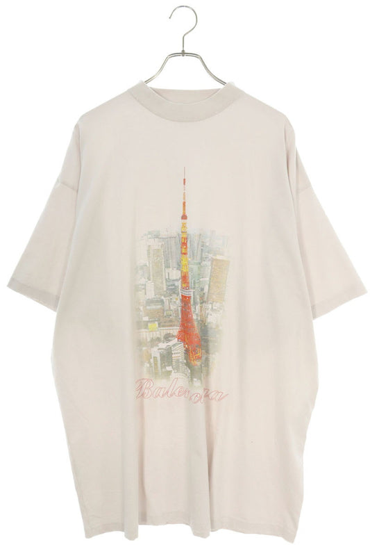 Balenciaga 24AW Vintage Print T-Shirt White Size 4