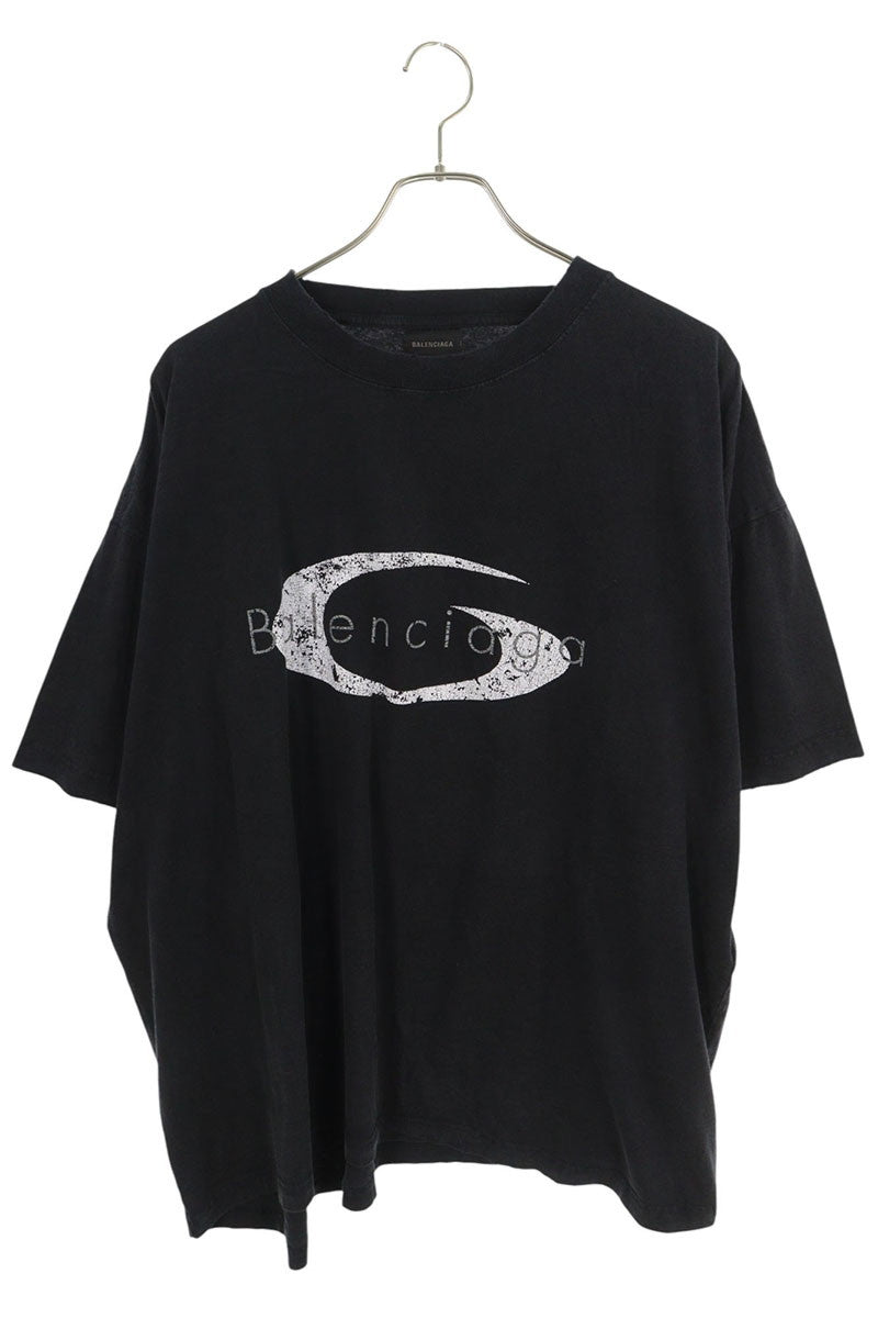 Balenciaga 25SS Logo Print T-Shirt Black Size L