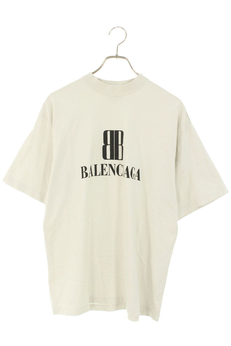 Balenciaga BB Logo T-Shirt Gray Size XXS