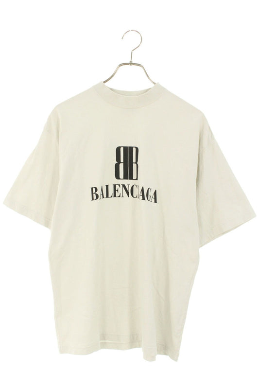 Balenciaga BB Logo T-Shirt Gray Size XXS